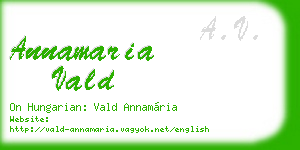 annamaria vald business card